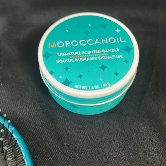 NIB 3 piece Moroccan Oil Fragrance Mist, scented candle and brush keychain . - Picture 5 of 8
